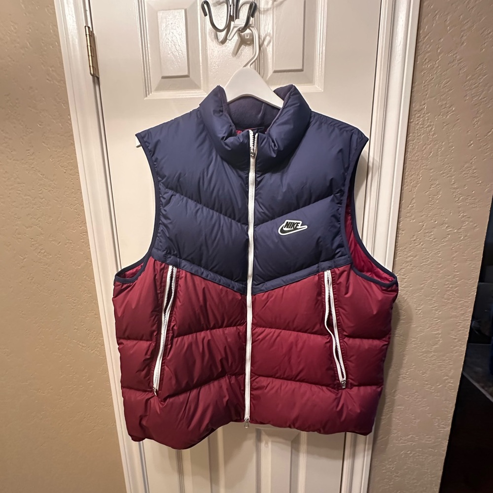 Never Worn - Nike Puffer Vest in Blue and Red